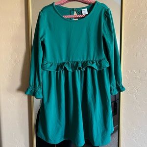 Old Navy Green Longsleeve Ruffled Cotton Blend Dress Size 3T